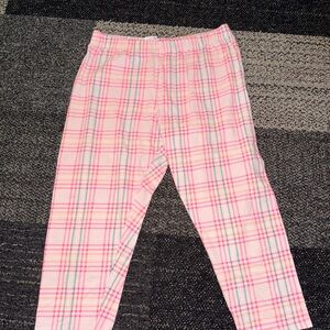 No Boundaries Pink Plaid Juniors size Large Pajama Bottoms